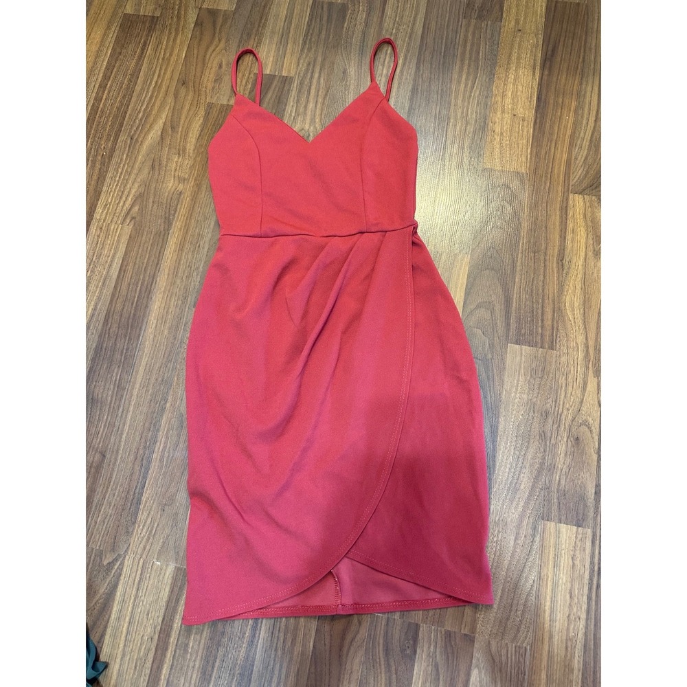 Lulus Women's Size Small Dress- Red Spaghetti Strap Wedding Guest Cocktail Wear